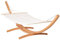 Outsunny Outdoor Garden Hammock with Wooden Stand Swing Hanging Bed for Patio White