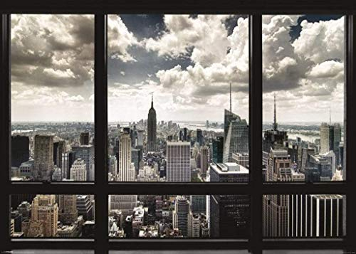 Pyramid Generic New York Fenster' Giant Poster',100 x 140 cm