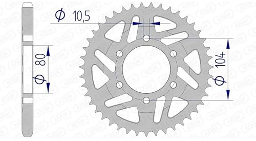 Alu-Kettenrad AFAM 525-43Z (Gun Metal)