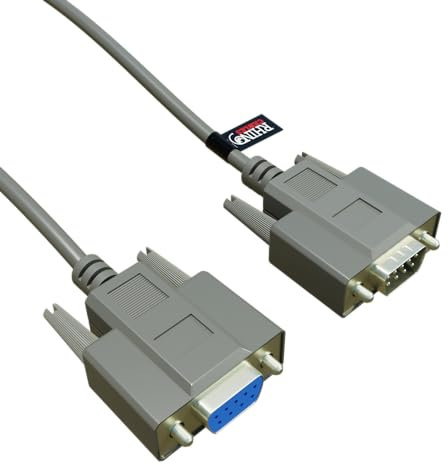 rhinocables 9 Pin Serial Extension Lead, Male to Female RS232 Cable for Computer EGA Monitor & TV Box - Computer, TV & Video Accessories (2m, 3m, 5m, 10m) (10m)