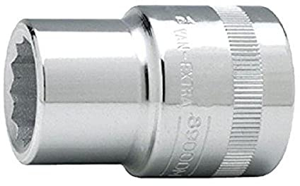 Bahco 8900DM-25 Standard Length Socket, Silver, 3/4-Inch Bi-Hex 25 mm