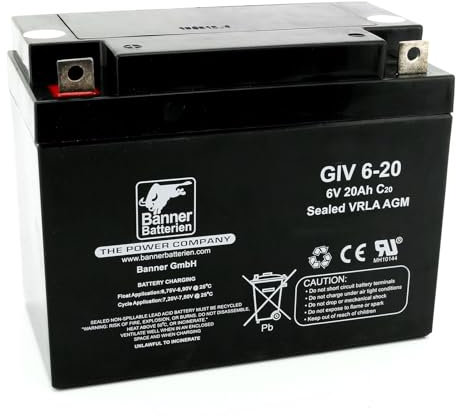 Banner Batterie Stand by Bull 6 Volt 20Ah Typ GiV 6-20 Akku Notstrombatterie Brandmeldeanlage Alarmanlage Aufzug