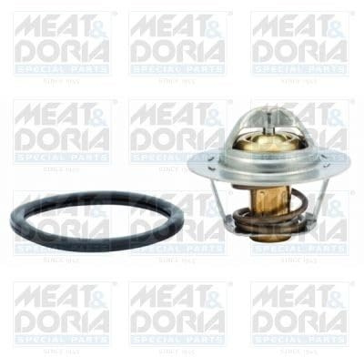 MEAT & DORIA 92242 Thermostat Kühlmittel Kühlwasserthermostat 89°C Kompatibel mit RENAULT Clio 3 Schrägheck BR0/1, CR0/1 04408334 04434460 091159950