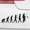 Motoking Autoaufkleber - Lustige Sprüche & Motive für Ihr Auto - Evolution Angeln - 25 x 10,2 cm - Weiß Glänzend