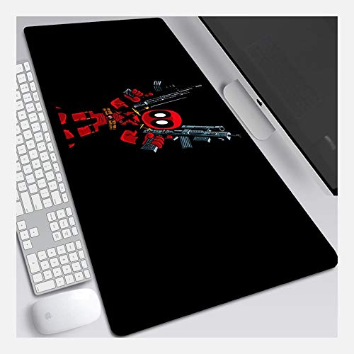 Mouse Mat Deadpool 900X400mm Mouse Pad,Perfect precision and speed Gaming Mouse Mat with 3mm-Thick Base,for notebooks, PC, O