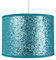Modern and Designer Bright Teal Glitter Fabric Pendant/Lamp Shade 25cm Wide | 60w Maximum by Happy Homewares