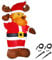 MONZANA® Aufblasbares Rentier 135cm LED Beleuchtet Befestigungsmaterial IP44 Außen Witterungsbeständig Weihnachtsdeko Weihnachtsfigur Christmas