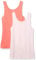 Amazon Essentials Women's Slim-Fit Vest, Pack of 2, Coral Pink/Pink, XL