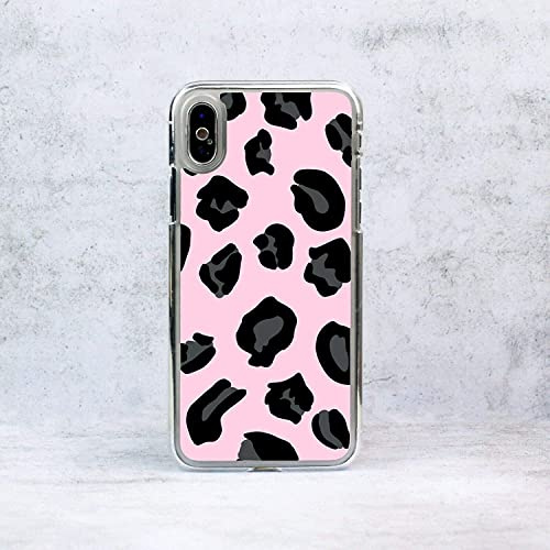Pink Leopard Print Animal Pattern Plastic Phone Case/Cover Compatible with iPhone XS Max Pink Leopard