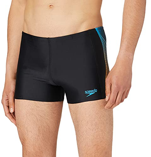 SPEEDO Panel Aquashort Badehose Black/Mango/Pool 5