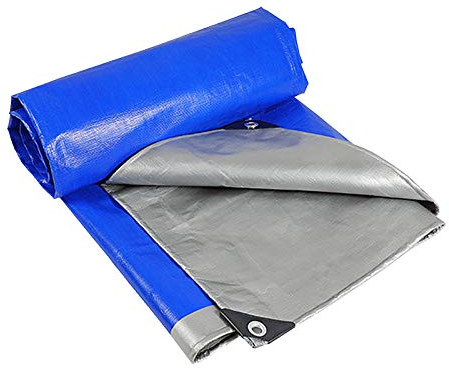 DGLIYJ- Abdeckplanen Verdickte Sonnenschutz Leinwand Abdeckung Doppelseitige wasserdichte Wärmedämmung Plane Abdeckung Für Auto Boot Camping Brennholz Holzstapel （160g / ㎡）(Size:5x10m)