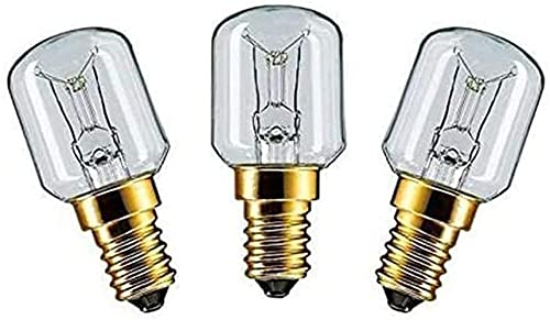 St@llion® 15W Refrigerator Light Bulb, Filament LED Light Bulbs, Incandescent Light Bulbs, Warm White Non-Dimmable for Fridge/Oven/Electric Oil Burner/Lava Lamp- E14 15 (Pack of 3)