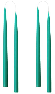 Kunstindustrien® Stabkerzen, Hergestellt in Dänemark, 42 Farben verfügbar, Tafelkerzen, Durchgefärbte Kerzen lange Brenndauer von 15 Stunden, Kerzen Set Geschenk, 4 Stück, 2,2 x 35 cm (Türkis)