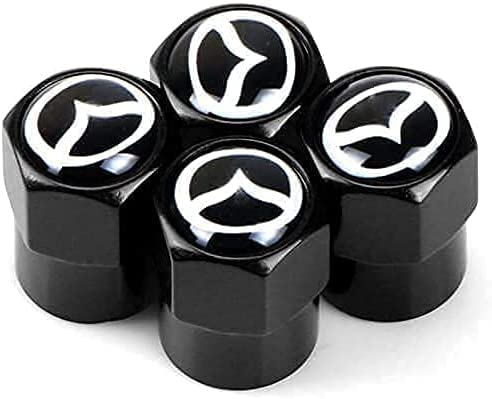 4 Stück Metall Ventilkappen für Mazda 2 Mazda 3 MS Mazda 6 CX-5 CX5 Artzma 6, Stem Luft Kappe, Ventildeckel, Luftventilkappen, Reifenventil Staubkappen, Wasserdicht