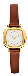 KOMONO Moneypenny Gold Black Japanische Analoge Quarzuhr für Damen mit Lederarmband