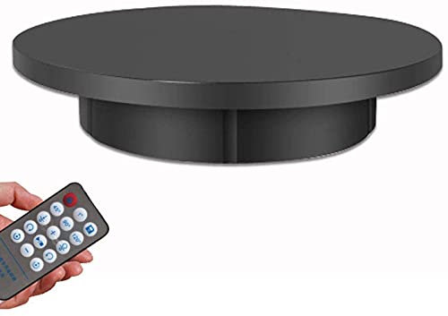 Soporte de exhibición giratorio eléctrico Exhibición de joyería giratoria, plato giratorio eléctrico para fotografía de 360 °, base giratoria eléctrica de 42 cm de diámetro para hacer fotos, V (n