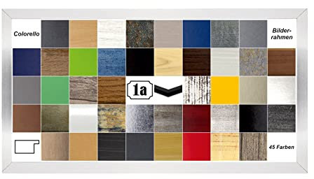 Colorello Deluxe Bilderrahmen Posterrahmen 37,5x98 cm Panorama und Quadrat Formate Edelstahl Optik Antireflex Kunstglas