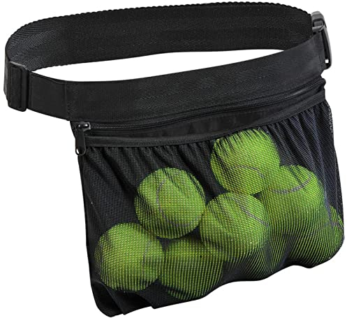 Abonda Tennisball-Hüfttasche, bietet Platz für 6–8 Tennisbälle für Tennisbälle, Tennisgurt zur Aufbewahrung von Tennis und Pickle Ball, Lauf-Hüfttasche für Damen, Herren, Kinder