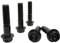RISON Titanium Bolzen M10x1.25x30mm Titan Flansch Schrauben TC4 Titan Schrauben Sechskantschraube Schwarz GR5 Titan Bolzen 5 Stück