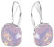 Square 12 mm 44 Farben Wunderbar Hängend Ohrringe 925 Silber Österreichische Zirkonia - Schmuck für Frauen und Mädchen - Hängeohrringe Ideal für Geschenke für Frauen (Rose Water)
