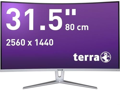 Terra 3280W Gaming Silver White Curved HDMI DP gebogener Monitor weiß 31.5 Zoll Bildschirmdiagonale 32 WQHD 2560 x 1440 Auflösung LCD/LED