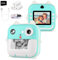 Kinderkamera Sofortbildkamera, Kamera für Kinder digitalkamera Kinder instant Camera 1080P 2,4 Zoll Bildschirm, Kamera Kinder sofortdruck mit Druckpapier & 32G TF Karte, Präsent für Kinder (Blau)