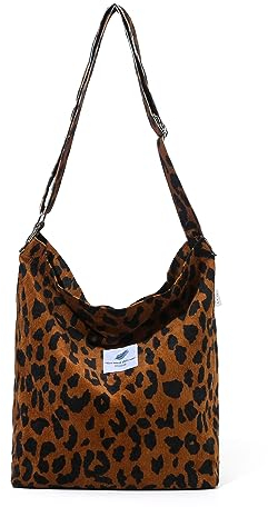 Jiliyote Cord Umhängetasche damen groß Schultertasche Damen cord Tasche mit reißverschluss,Tasche damen Cord groß Umhängetasche Cordtasche Damen Beuteltasche für mädchen Schule Uni Einkauf Büro