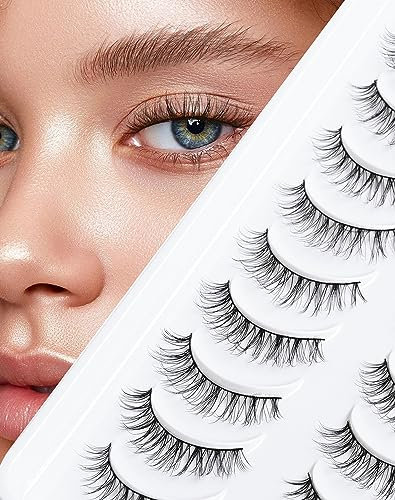 Cils Aspect Naturel Faux Cils vaporeux faux-cils Naturels petits Volume-cils bande de doux 10 paires D-M01