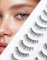 Cils Aspect naturel faux cils cils vaporeux faux cils naturels petits cils Volume cils bande de cils doux 10 paires D-M01