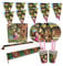 Mascha und der Bär Partygeschirr Set, 52 Stück Mascha Party Set Papier Teller Tischdecke Becher Servietten Strohhalme Banner, Mascha und der Bär Geburtstag Party Geschirr für 10 Gäste