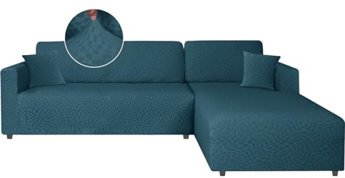 Ystyle Sofabezug L Form Stretch, Sofabezug Ecksofa Couchbezug L Form, Universal Sofa Überzug Ecksofa, Couch Cover L Shape Sofaschoner Schonbezug (1 Sitzer+2 Sitzer, Türkis)