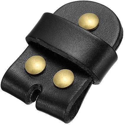 QUARKZMAN Cuir Ceinture Broche Boucle avec Rivets, 35mm Ceinture Tête Connexion Boucle pour DIY Artisanat Homme Femme Ceintures Accessoires (Noir)
