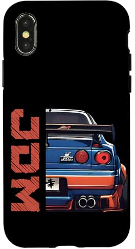 Hülle für iPhone X/XS JDM japanisches Retro-Automobil-Vintage-Drifting-Rennauto Geschenk