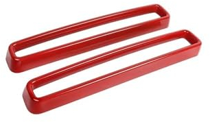 Grill Für Dodge Für Challenger 2015-2019 2020 2 Stück Auto-Frontgrilleinsätze Abdeckung Ziermuster Grilleinsätze Abdeckung Gitter(Color:Rot)