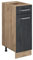 Vicco Küchenunterschrank R-Line, Schwarz Beton, 30 cm ohne Arbeitsplatte