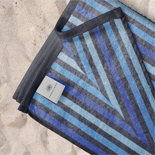 Sedalinne - Toalla Playa Grande Algodón - Toalla de Playa con Rayas Rosa (100x165 cm) - Ultra Absorbente - Toallas Piscina Grandes - Tejido Aterciopelado - Ideal para Verano y Vacaciones