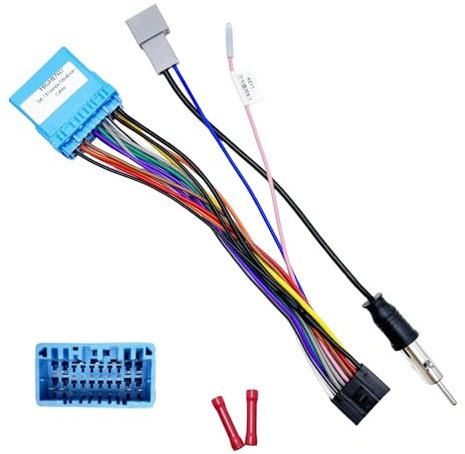 16-poliger ISO-Aftermarket-Radio-Kabelbaum-Adapter für Honda 1998-2011 Acura 1999-2008 Suzuki 2002-2013, 16-poliger Android-Auto-Stereo-Kabelbaum mit SWC Reverse Antennenkabel für Accord Odyssey MDX