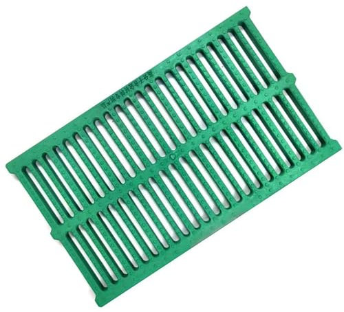ZXHKZDX Rejilla De Drenaje for Piscinas, Plástico Desagüe con Rejilla, Agua De Lluvia con Rejilla Cubierta, Canaleta Drenaje Tapa for Patios Y Terrazas De Piscinas(Green,20x50x3cm)