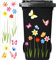 Wheelie Bin Flower Stickers Bin Decorative Sticker Dustbin Flower Stickers Decal for Bins, Fridge and Household Decorations (Colorful)