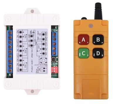 NEU TYP 12V 24V 10A 4-kanäle Funkschalter Fernsteuerung RF kabellose Fernbedienung Schalter mit Industriefernbedienung dip Schalter Design 300m Reichweite durch Wand (normal Typ)