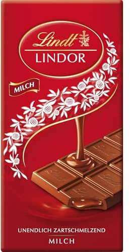 Lindt Schokolade | LINDOR Milch, 100g Tafel, Geschenk | Vollmilch Schokolade, zartschmelzende Tafel, zum Teilen & Verschenken, zartschmelzend, Genussmomente