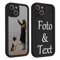 Xylota Personalisierte Handyhülle für iPhone 15 6,1'', Personalisiert Hülle mit Selbst Gestalten Eigenem Bild Text Foto Schutzhülle, Individuelle Design Stoßfest Silikon Case für iPhone 15,Schwarz