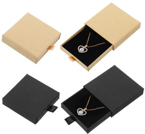 JIYIN 4 Stück Schmuck Geschenkbox Klein, Kleine Geschenkbox Schmuckbox Klein Schmuckschatulle für Armbänder Armreife Schmuck Geschenk