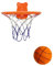 BOSSETY 18cm Silent Basketball + 32cm Korb,Schaumstoff-Basketball, leiser Basketball,Ball aus Schaumstoff mit hoher Dichte,Basketball Indoor,Nicht beschichtet,Waschbares,langlebiges (Orange)
