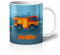 iCaseDesigner Personalised Children's Mug - Unbreakable Lightweight Polymer - Add Your Own Name - Vehicle Theme - Fire Engine