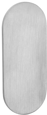 SOTECH Blindrosette oval 65 x 28 x 2 mm Edelstahl Satin mit 3M-VHB-Klebepad ohne Bohren montierbar Abdeckrosette für Schlösser in Möbel und Türen