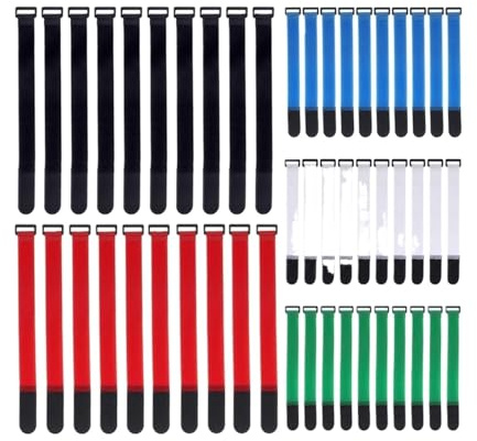 ZHUNTE Serre-câbles à œillet inversé en Nylon Auto-adhésif, 10 pièces, Attaches réutilisables DIY(Green,2.5x25CM)