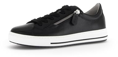 Gabor Damen Low-Top Sneaker, Frauen Sneaker,Moderate Mehrweite (G),schwarz (57),40.5 EU / 7 UK