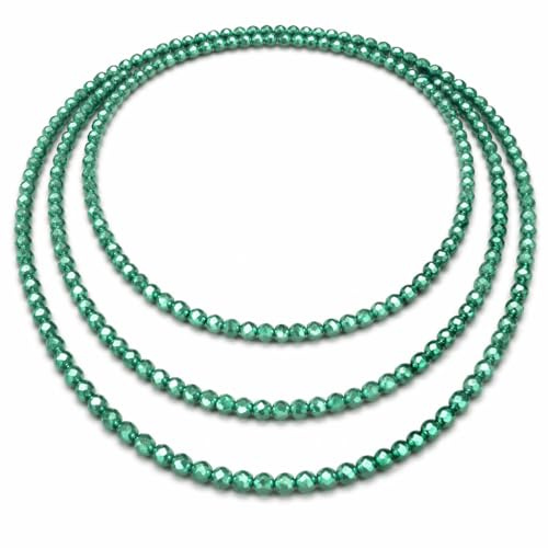 MAPIMANIA - Collier Femme Longue avec Perles en Verre - Bijou Polyvalent, Lumineux et élégant pour toutes les occasions, Idée Cadeau