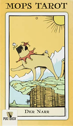 Original MOPS Tarot: Kartenspiel Set mit Mopsmotiven und Handbuch